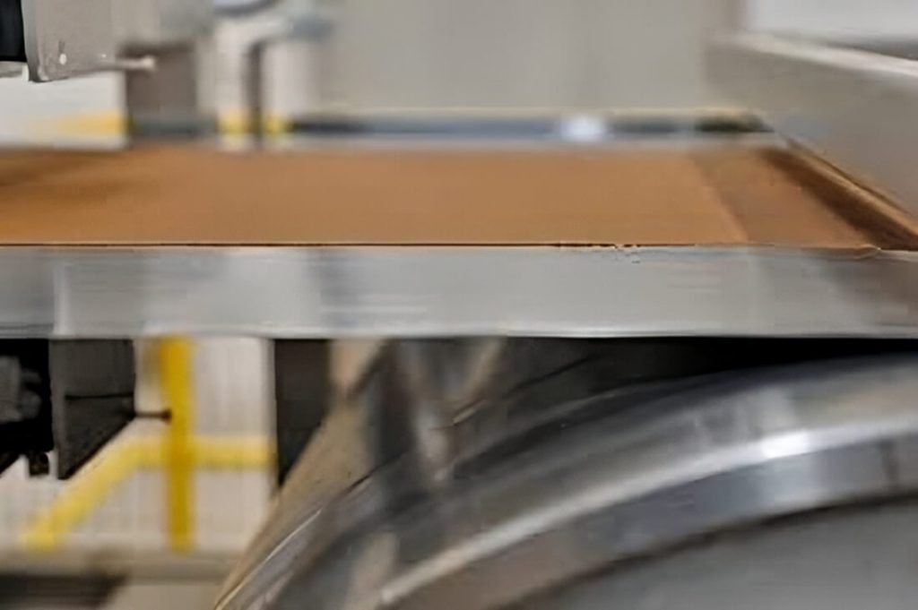 Casting method: pouring the paste onto a moving stainless steel conveyor